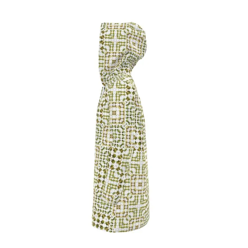 Army Green Leaf Quilt Rain Jacket