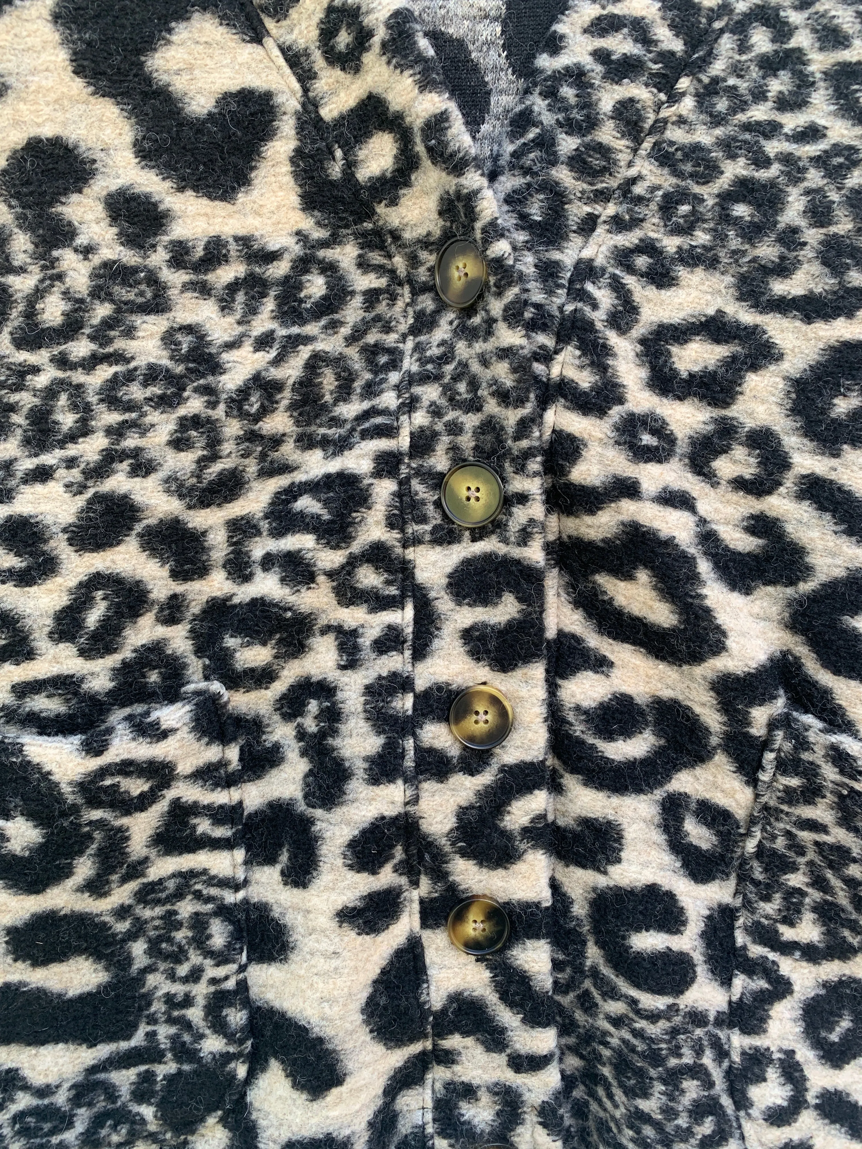 Avril Sweater- Black Cream Leopard