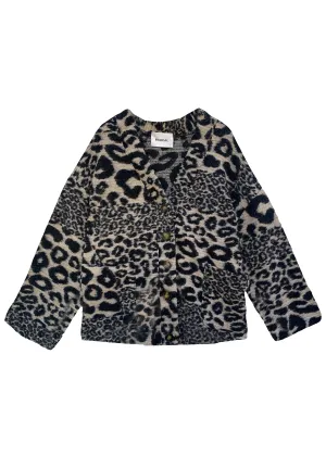Avril Sweater- Black Cream Leopard