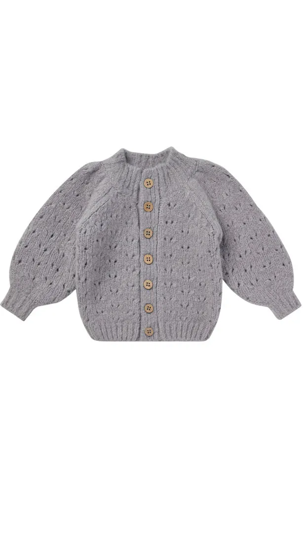 Baby Girl Tulip Cardigan | French Blue | Rylee & Cru