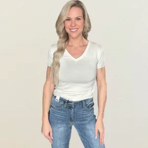 Basic Cotton V Neck Tee