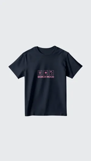 Beach Mode Graphic Printed T-shirt Tee for Women