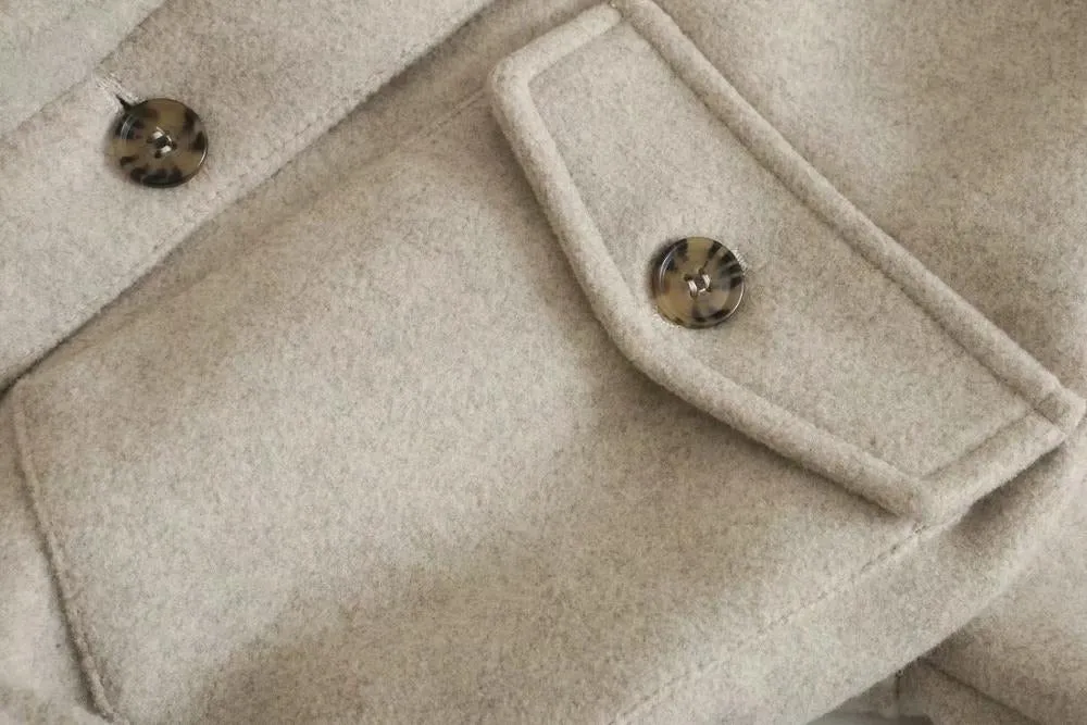 Beige Belted Coat