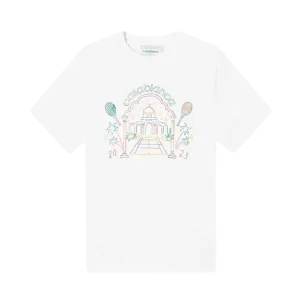 Casablanca Crayon Rainbow Temple T-Shirt 'White'