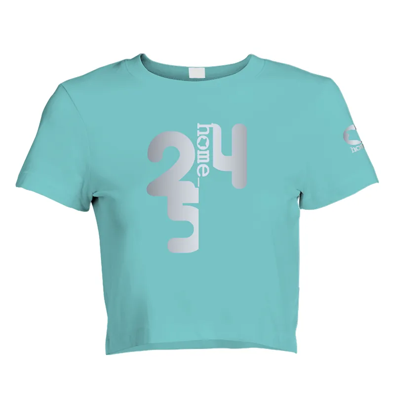 Cropped T-Shirt - Turquoise Blue
