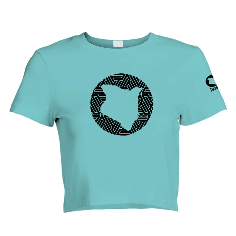 Cropped T-Shirt - Turquoise Blue