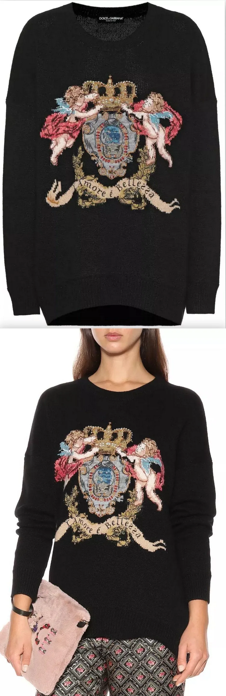 Embroidered Cashmere-Blend Sweater