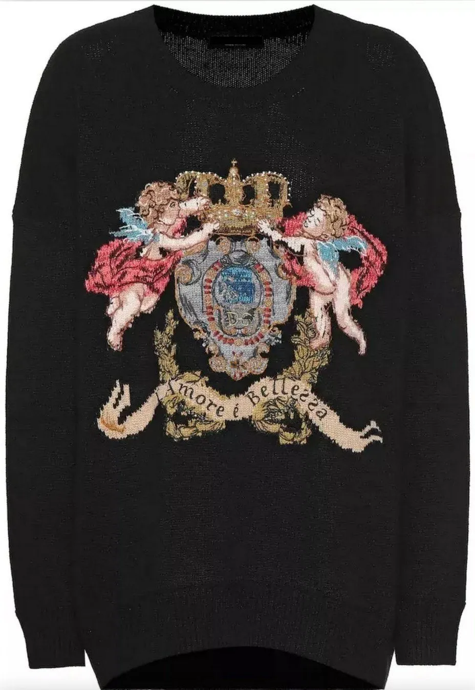 Embroidered Cashmere-Blend Sweater
