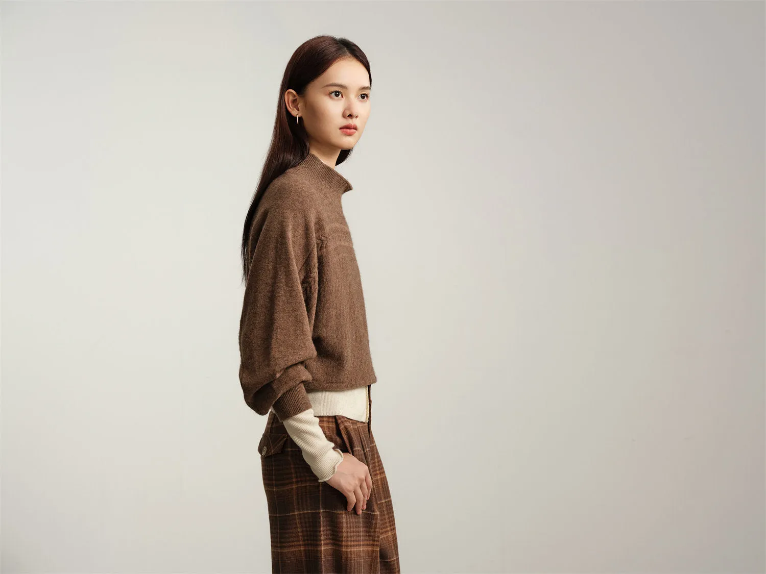 EP YAYING Yak Wool Cashmere Knitted Sweater