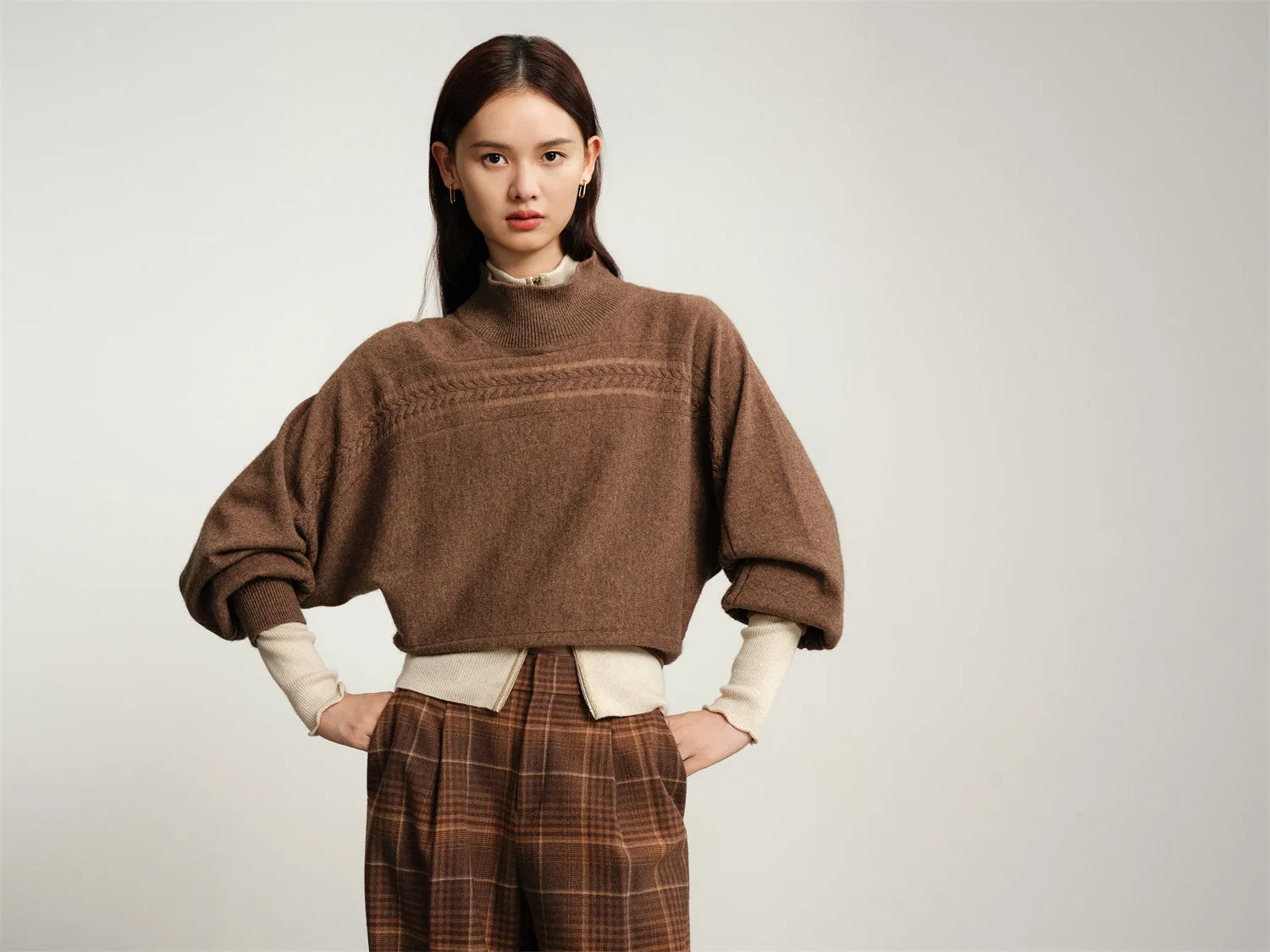 EP YAYING Yak Wool Cashmere Knitted Sweater