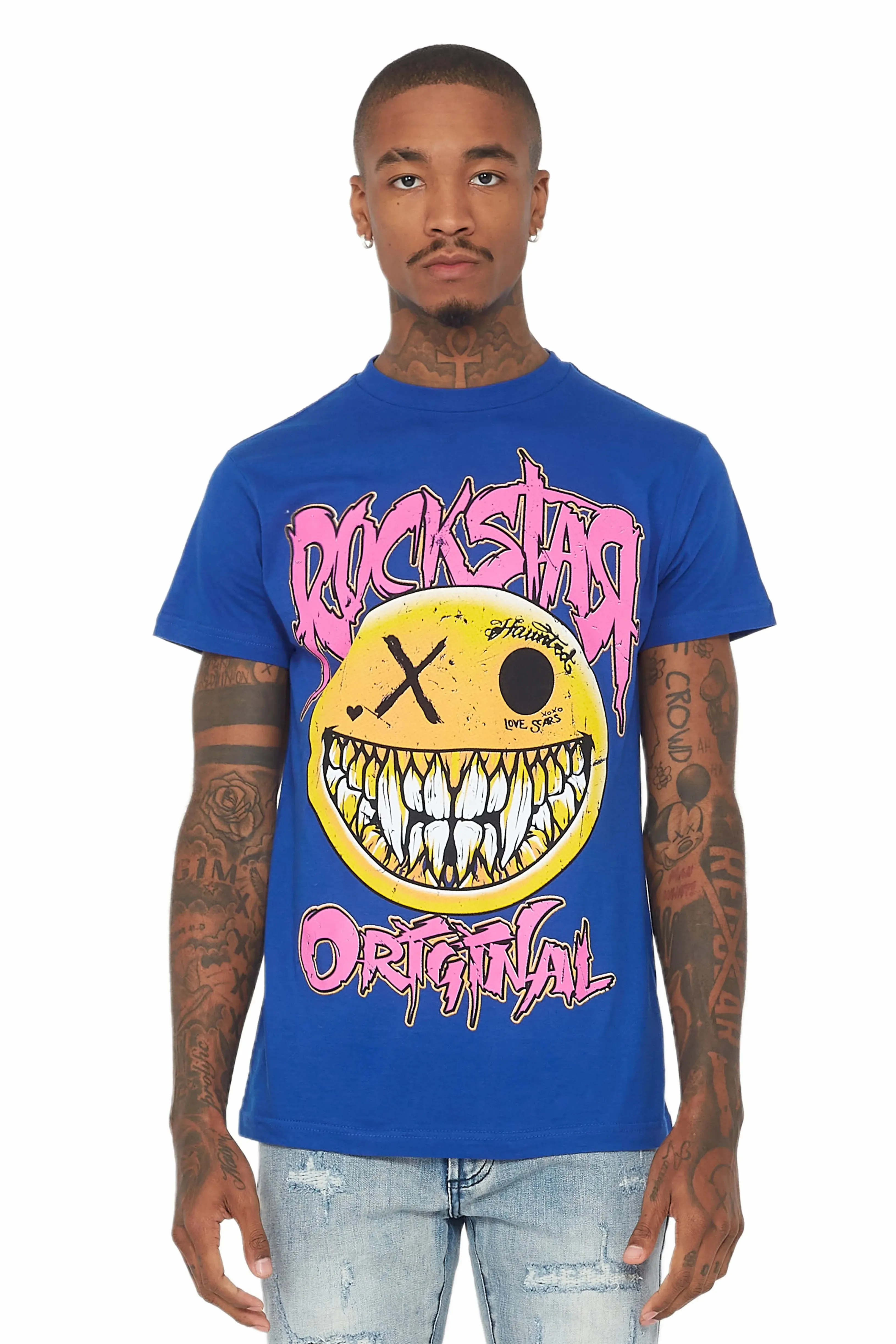 Fraust Royal Blue Graphic T-Shirt