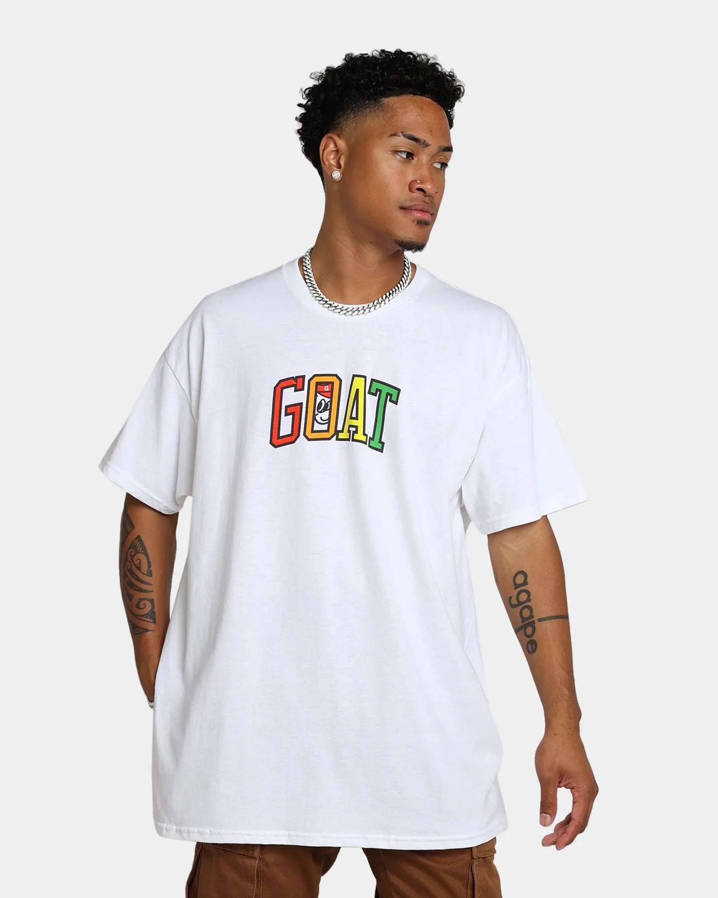 Goat Crew Don't H8 T-Shirt Off White