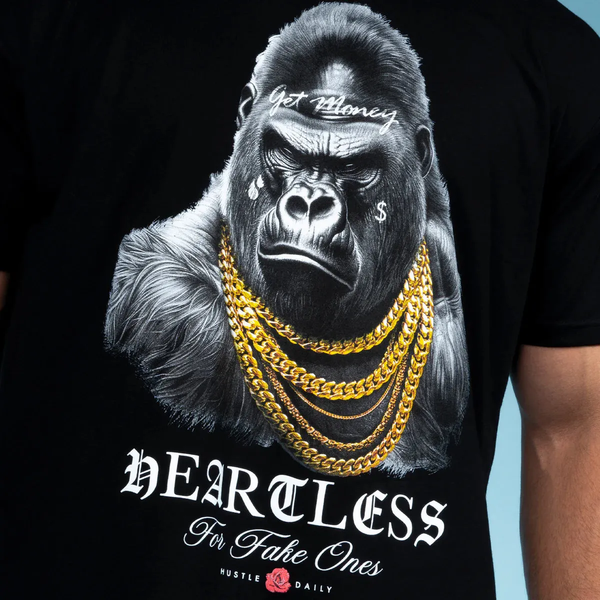 Gorilla heartless Tee - Black