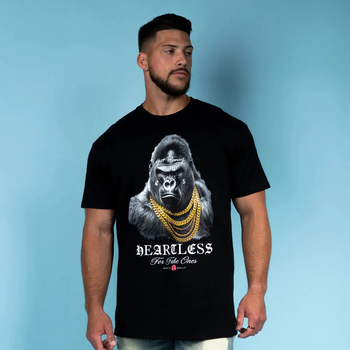 Gorilla heartless Tee - Black