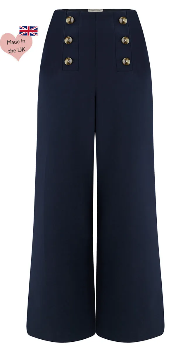 Greta Sailor Pants in Navy
