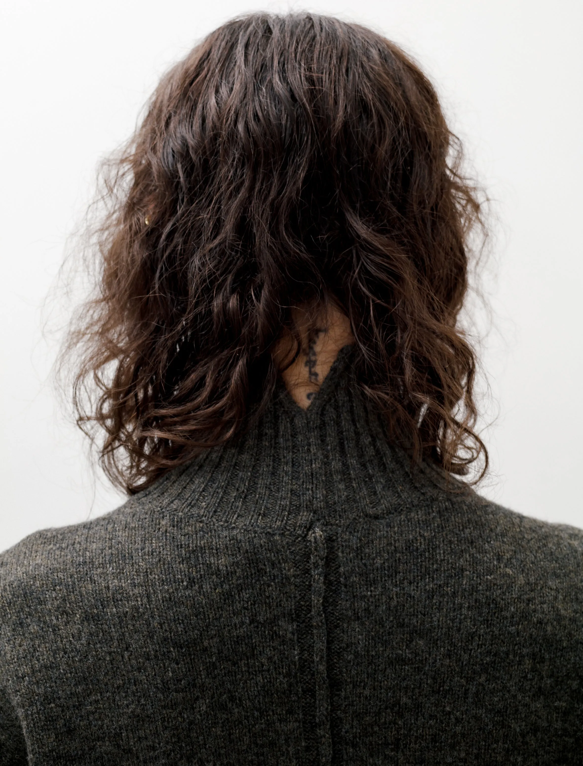 High Neck Jumper Dark Khaki