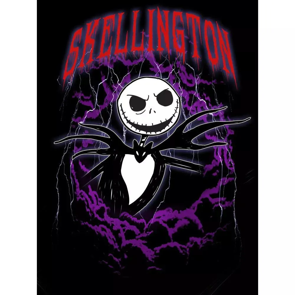 Jack Skellington Lighting Men’s Black Crew Neck T-shirt