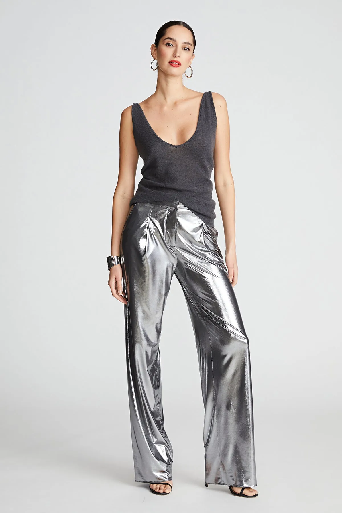 Jess Trousers In Foil Jersey