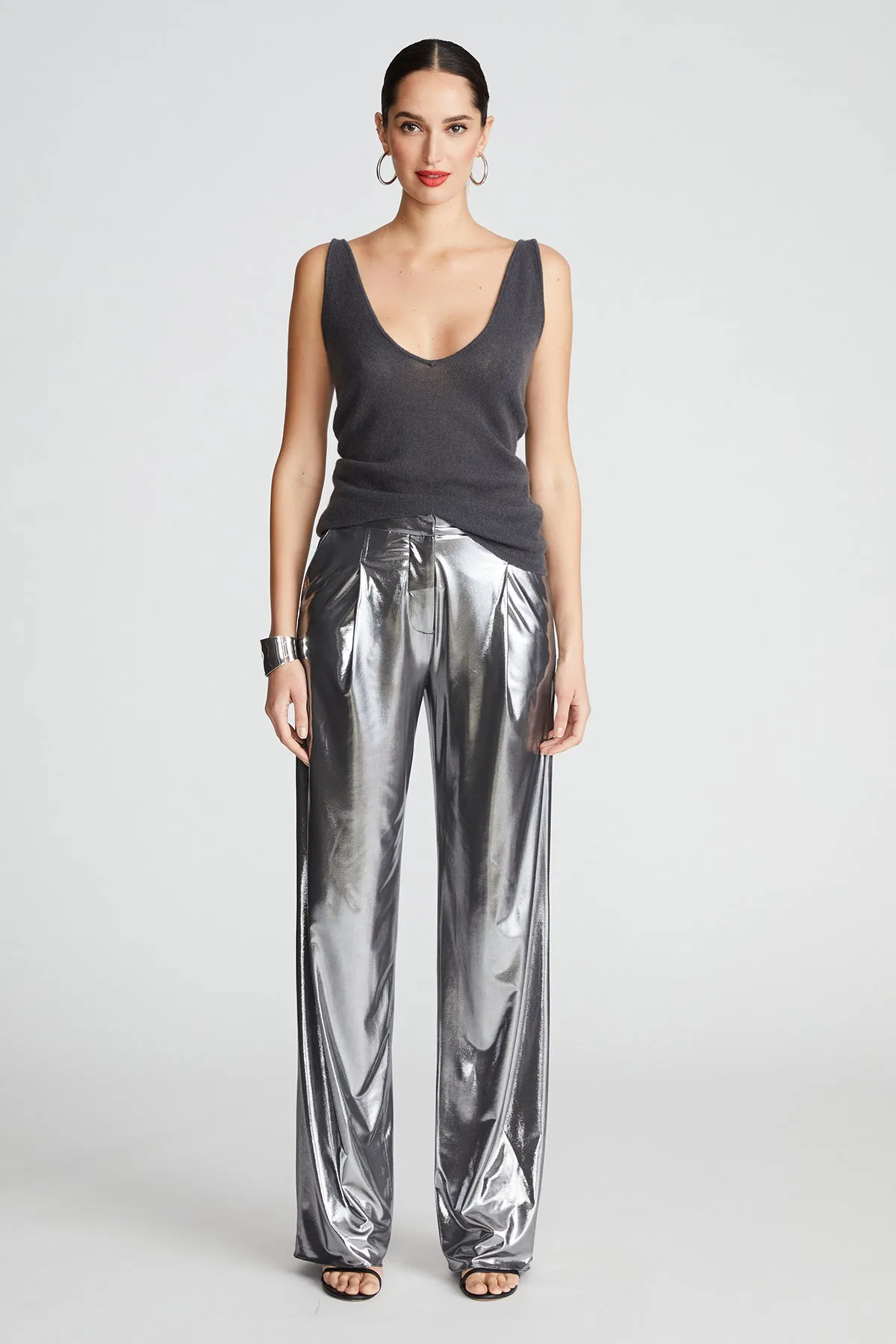 Jess Trousers In Foil Jersey