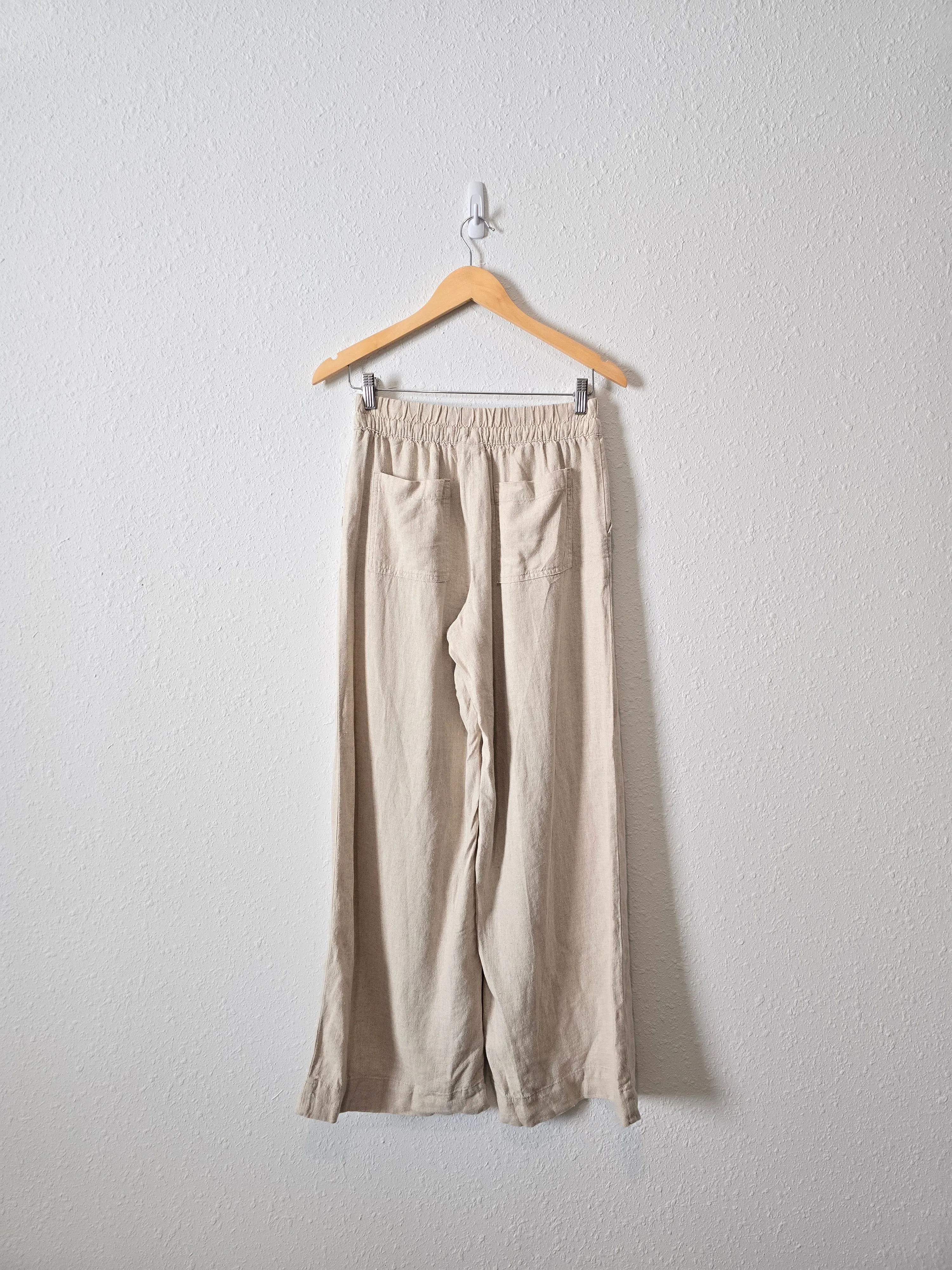 Linen Blend Wide Leg Pants (XS)