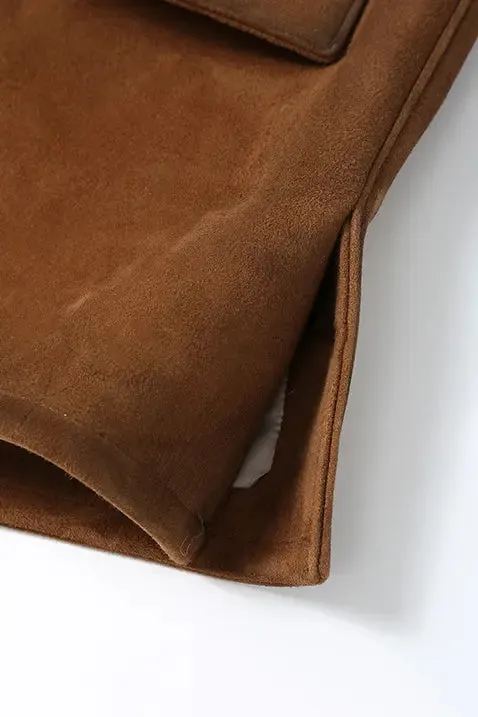 Luxe Oversized Winter Suede Blazer