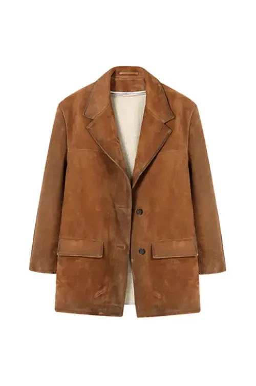 Luxe Oversized Winter Suede Blazer