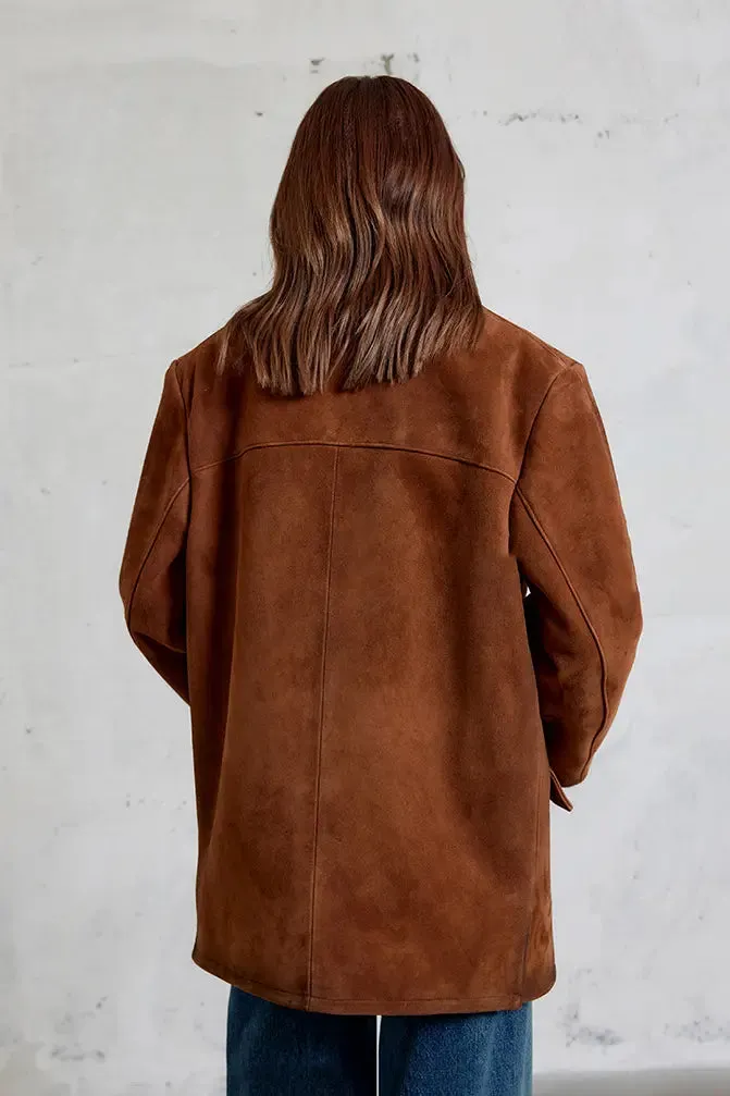 Luxe Oversized Winter Suede Blazer