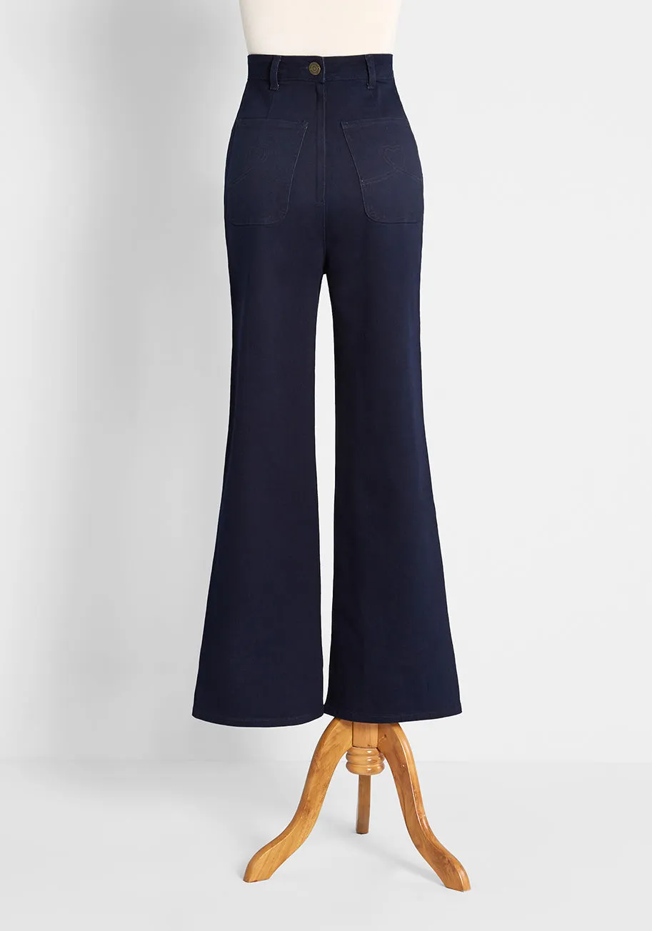 Nautical Mile Wide-Leg Jeans