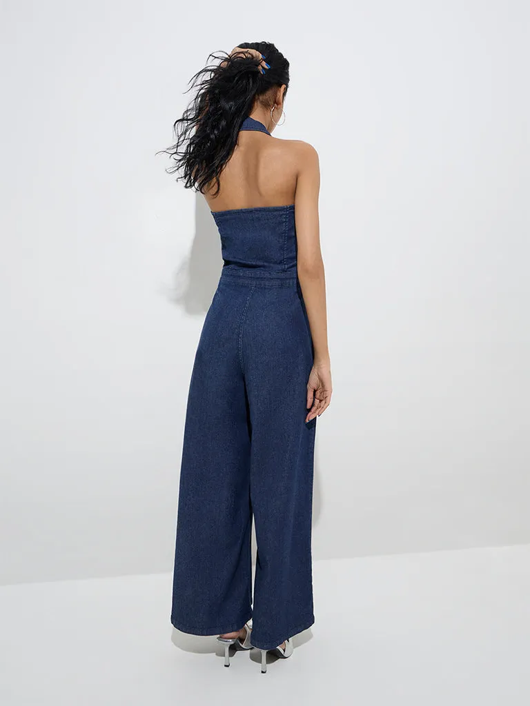 Nuon Dark Blue Denim Jumpsuit
