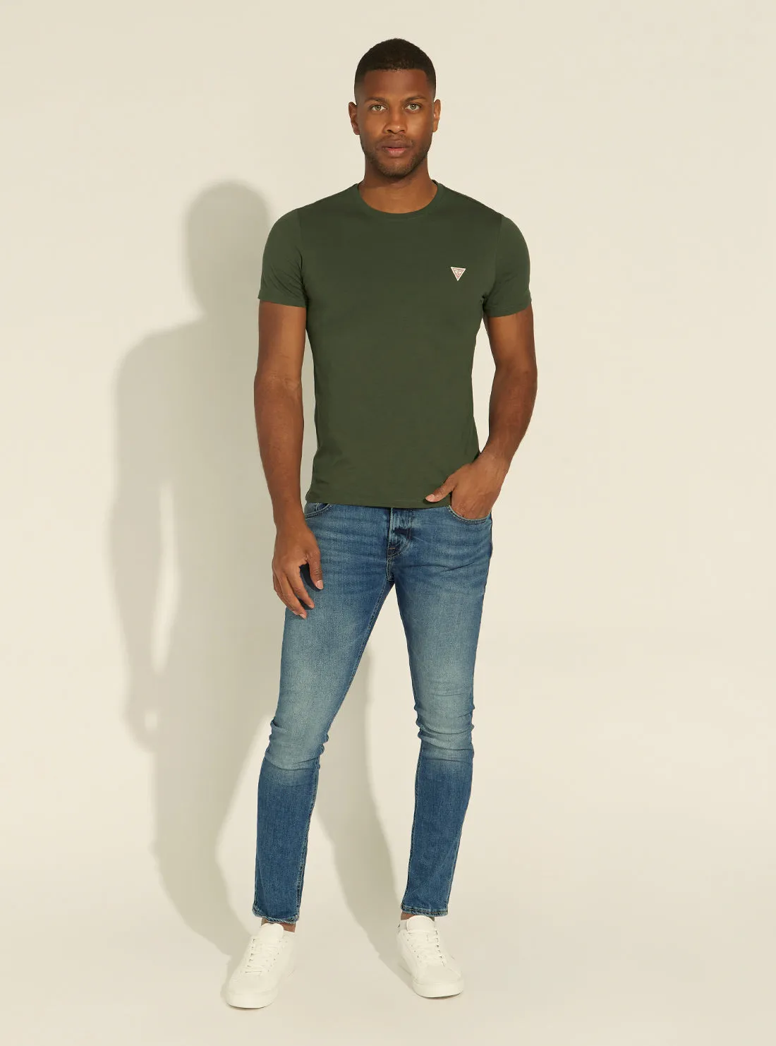 Olive Slim Fit Logo T-Shirt