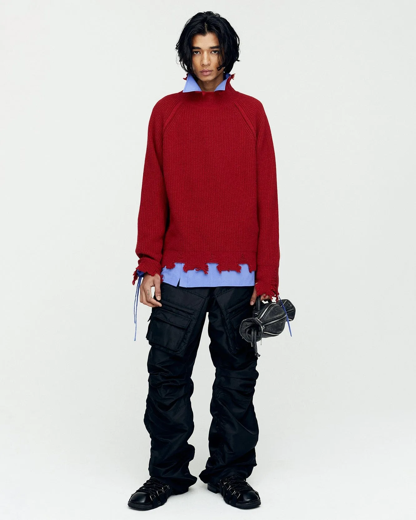 ROGHEN TURTLE NECK SWEATER atb1157m(SCARLET)