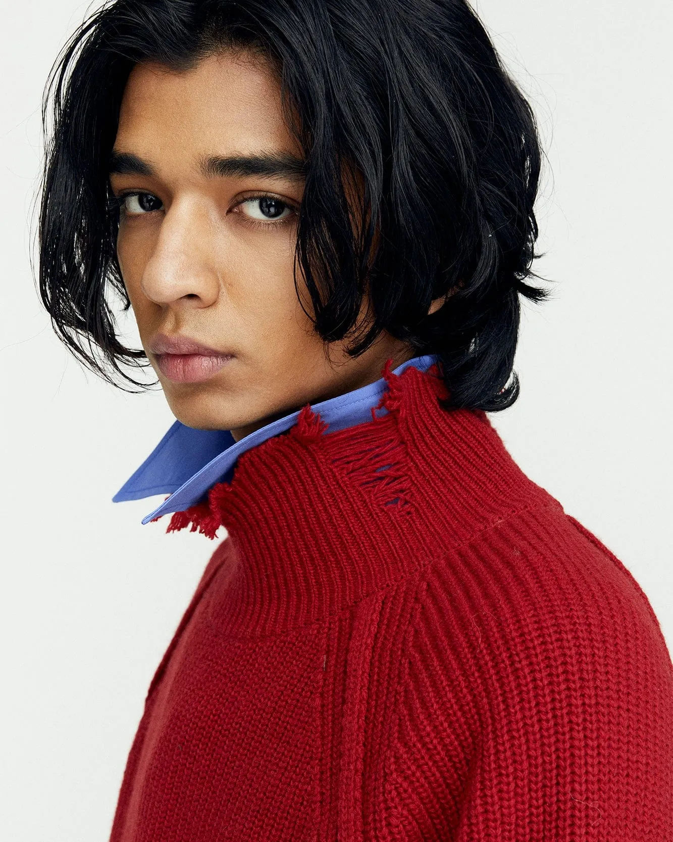 ROGHEN TURTLE NECK SWEATER atb1157m(SCARLET)