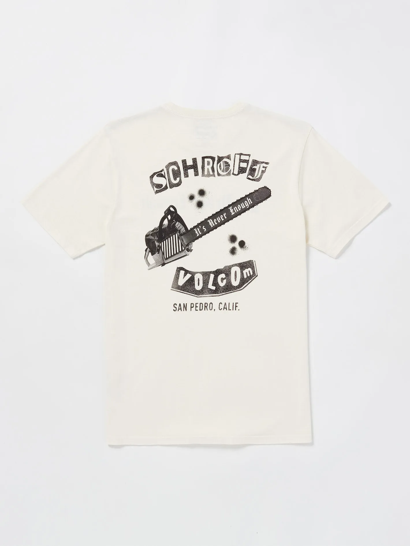 Schroff X Volcom Chainshaw T-Shirt - Off White