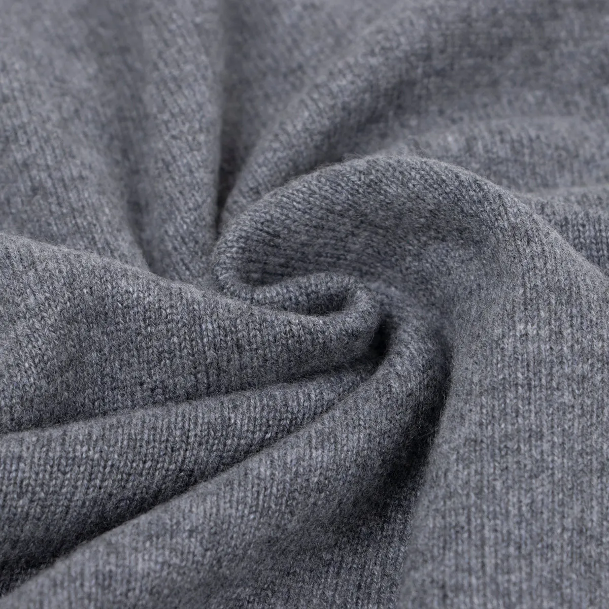 The Barra 4ply Full Zip Cashmere Cardigan - Smog Grey / Brume