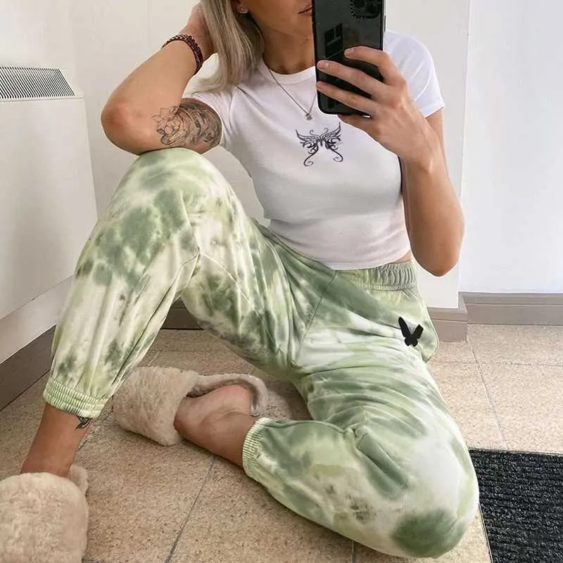 Tie Dye Sporty Pants High Waisted Joggers Pants