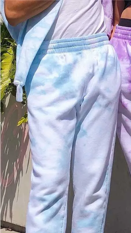 Tie Dye Sporty Pants High Waisted Joggers Pants