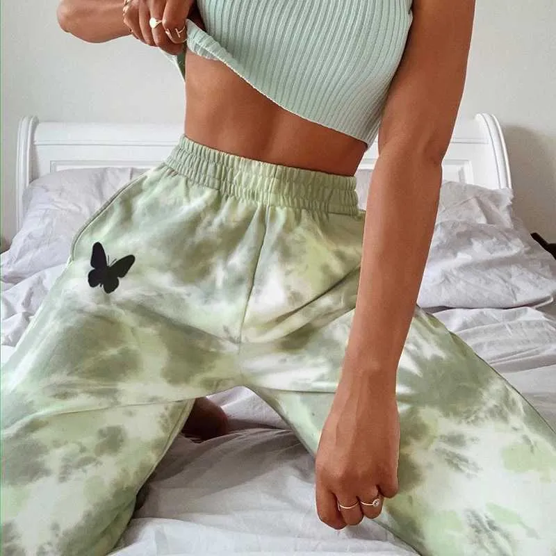 Tie Dye Sporty Pants High Waisted Joggers Pants