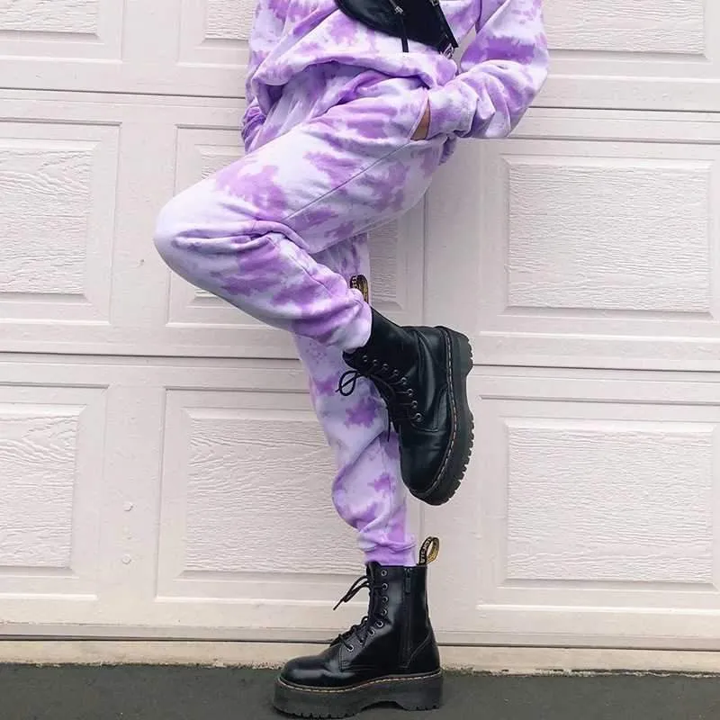 Tie Dye Sporty Pants High Waisted Joggers Pants