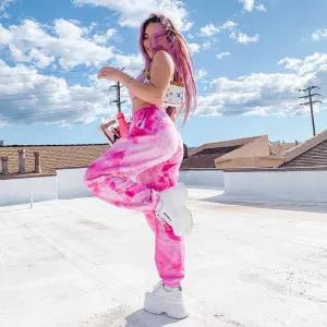 Tie Dye Sporty Pants High Waisted Joggers Pants