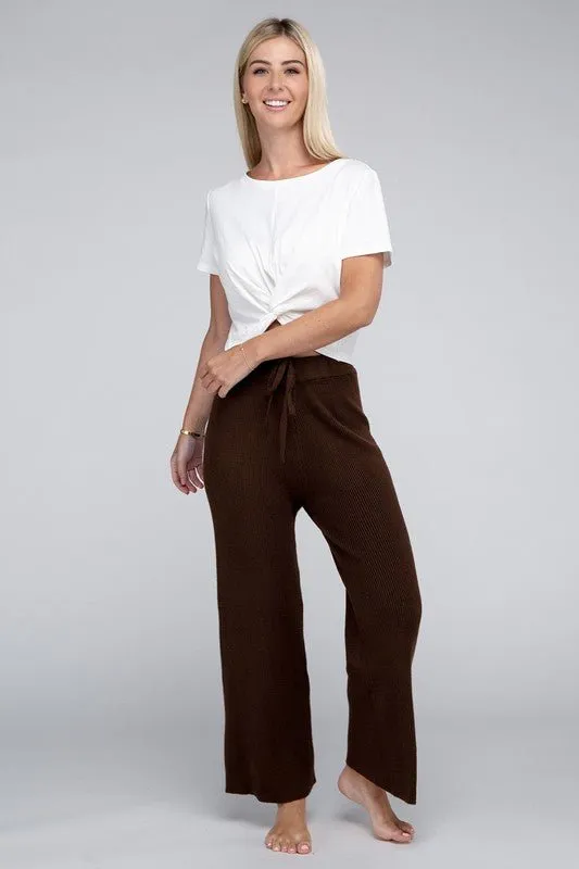 Wide Leg Knit Pants
