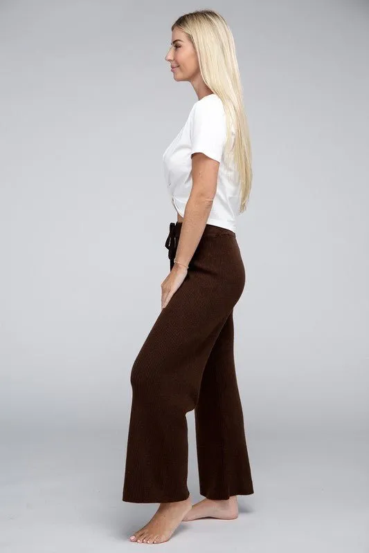 Wide Leg Knit Pants
