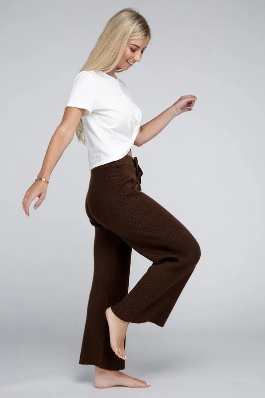 Wide Leg Knit Pants