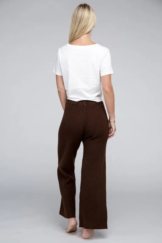 Wide Leg Knit Pants