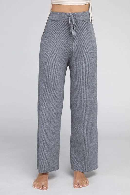 Wide Leg Knit Pants