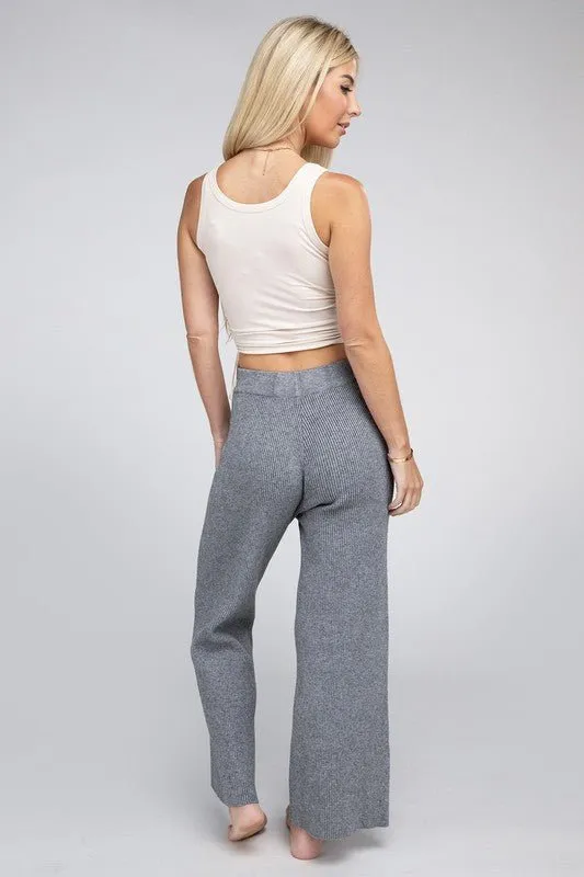 Wide Leg Knit Pants
