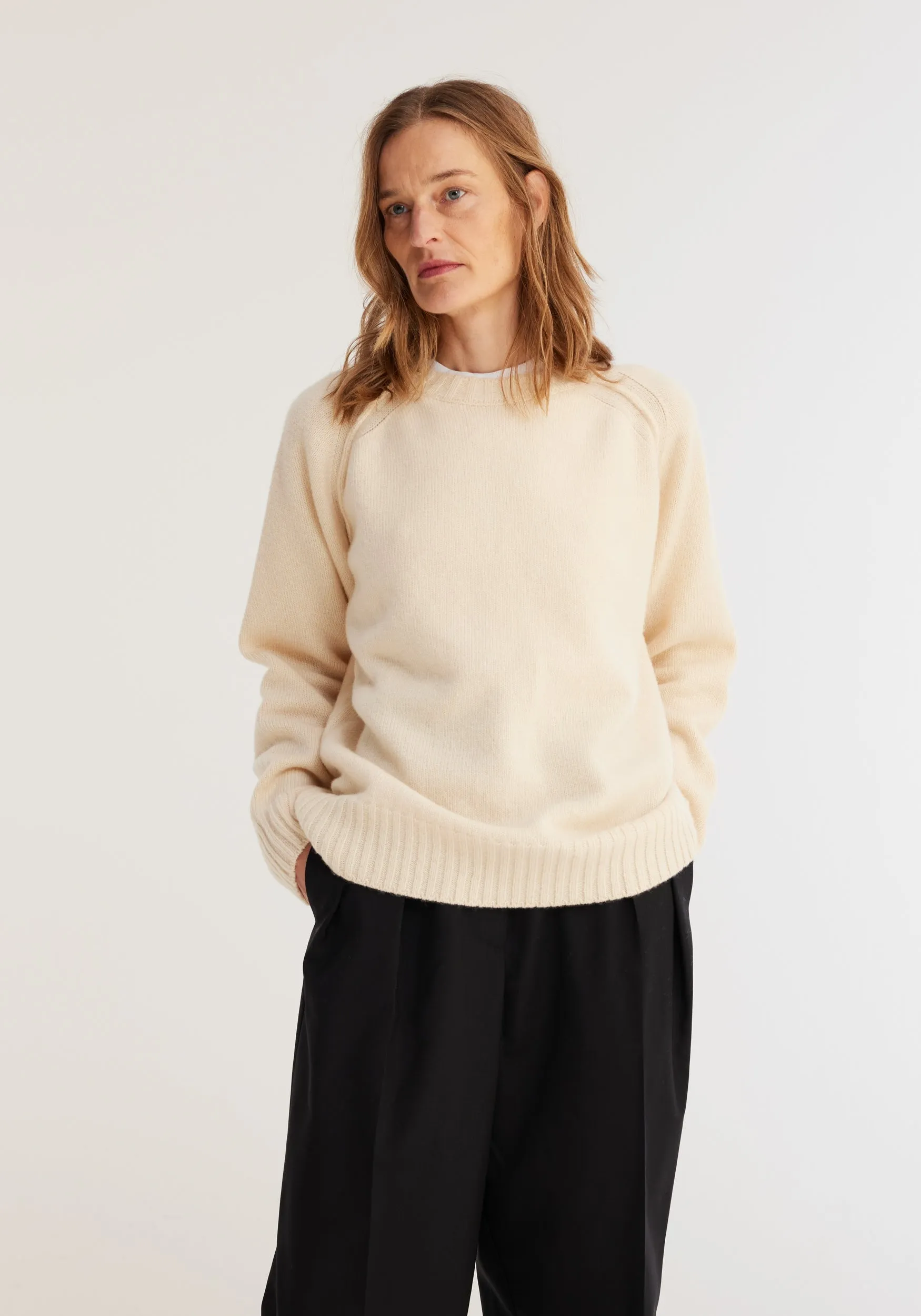 Wool cashmere sweater | off-white