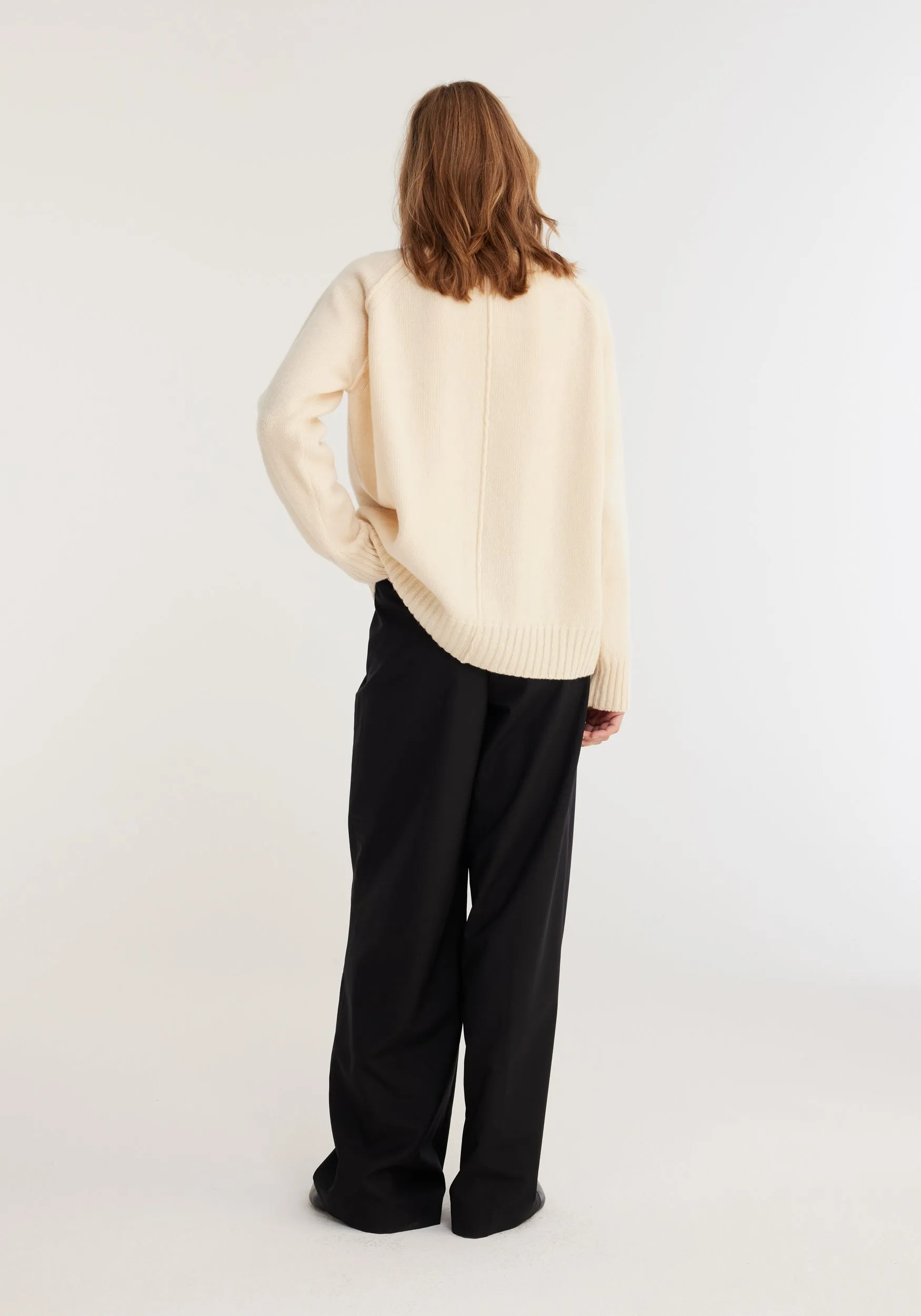Wool cashmere sweater | off-white