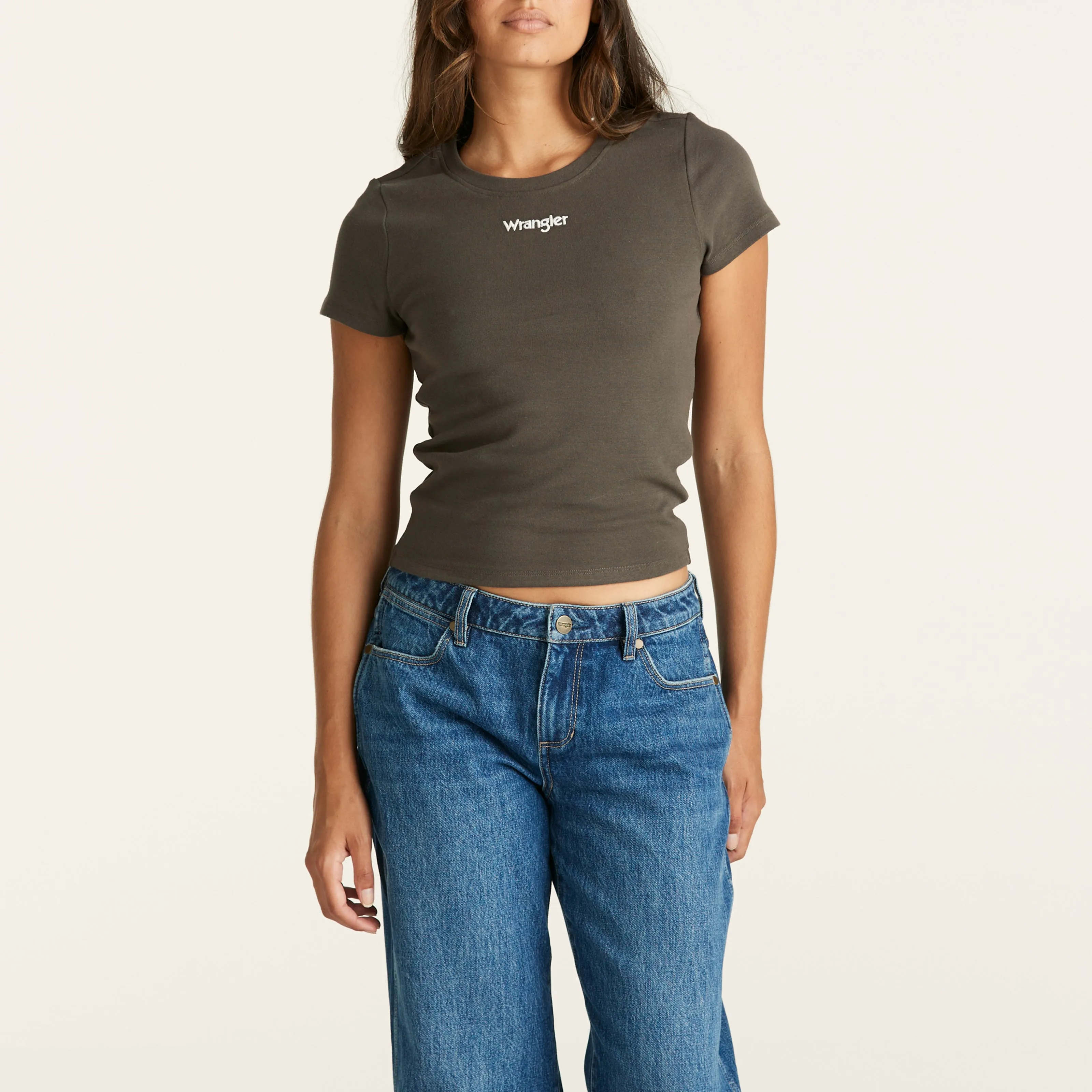 Wrangler - Staple Rib Recycled Cotton Tee (Slate)