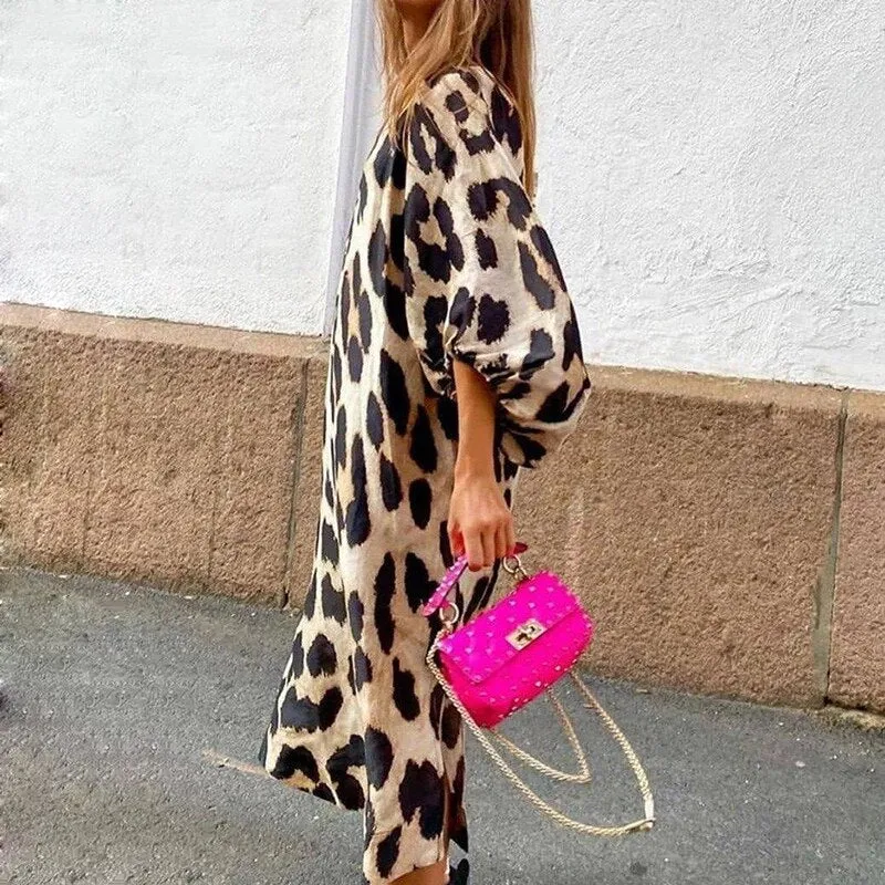Zinzi - Leopard midi dress